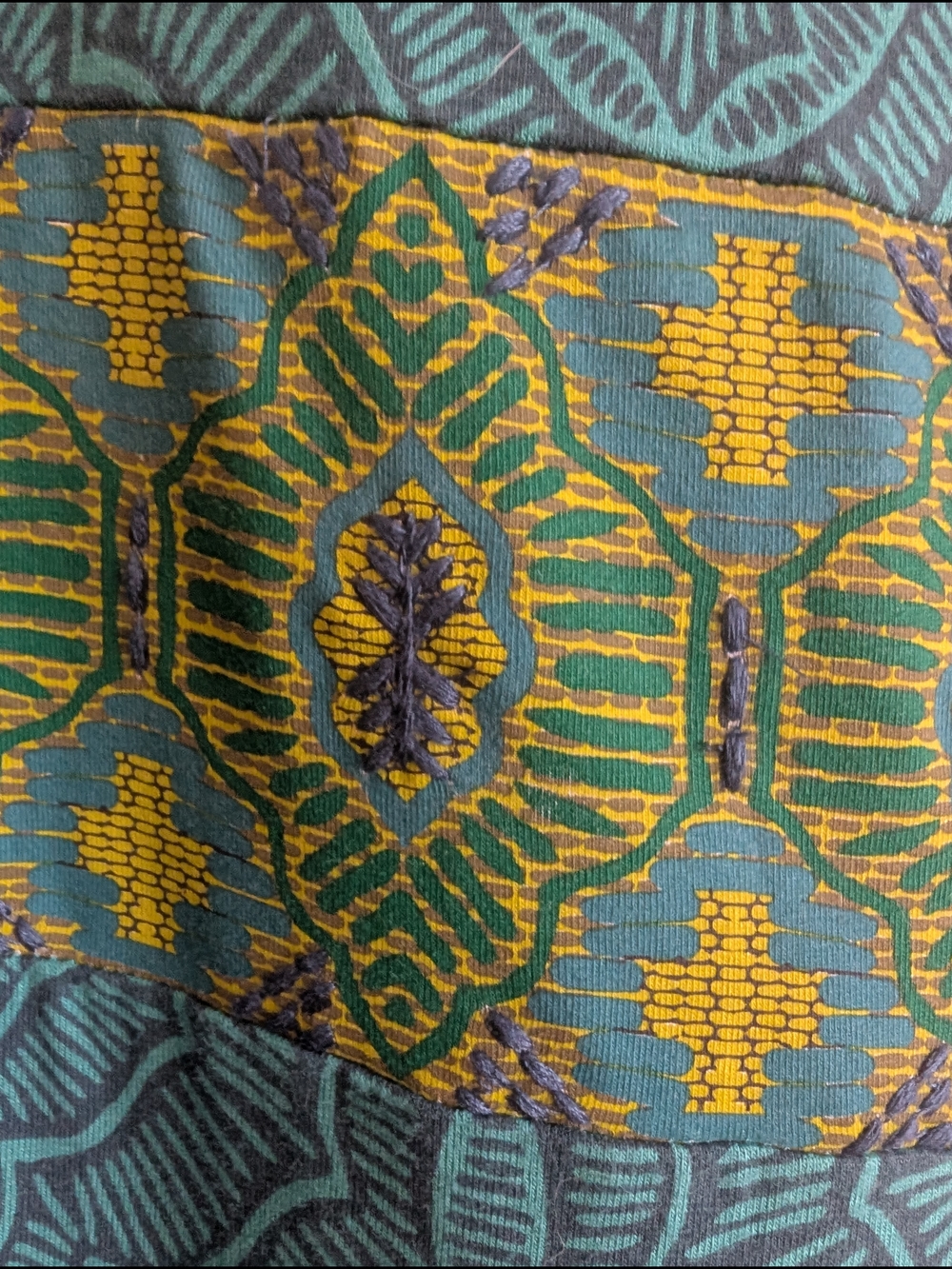 Prana Teal Maxi Dress with Lovely Embroidered Waistband - Picture 3 of 6